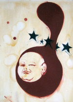 Mixed media on paper, 20” x 25.5” Paul Beck - I Vote