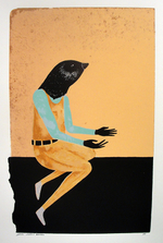 Silk screen on archival paper, 18” x 24” Adrian Landon Brooks - Repurposed Artifact