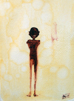 Mixed media on paper, 10” x 13” Paul Beck - Nice out bro