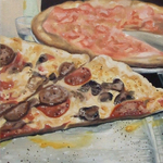 Oil on Canvas, 10” x 10” Kaci Beeler - Pizza from Salvation Pizza