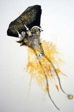 Mixed media on plastic canvas, 50 x 72 in. Luis Moro - Sea Encounters I