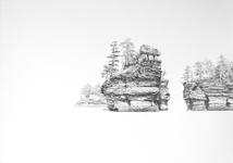 Giclee on cotton rag paper, 11 1/4” x 7 3/4” Pamela Valfer - Landscape Simulation: Wisconsin Dells (The Sugar Bowl) Brownshill Doleman, County Carlow, Ireland