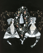 Tissue paper & gouache on paper, 14.25” x 15.25” Katy Horan - Vile and Black of Heart