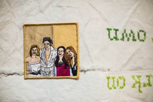 Annie Arnold - Detail of own language tote bag