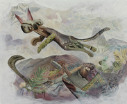 Mixed media, 24” x 30” David Ball - Flee 2