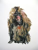 Oil on paper, painted blind, 22” x 30” Allen Brewer - The Reagan Years