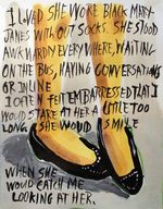 Watercolor and ink on paper, 9” x 12” Pat Snow - Mary Janes