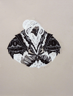 Gouache, tissue paper and pencil on paper, 11” x 14” Katy Horan - Spinster #2
