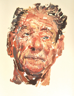 Oil on paper, painted blind, 22” x 30” Allen Brewer - Poopy