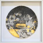 Graphite and gold leaf on paper, 15" x 15", 2016 Rachel Wolfson Smith - Night