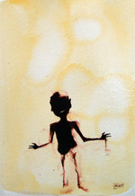 Mixed media on paper, 10” x 13” Paul Beck - What now bro