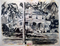 Ink on found paper, 11.5” x 9.5” Pat Snow - Glenwood Terrace