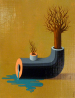Acrylic on wood panel, 8.5” x 11” Mark Nelson - Structual Abstractions 6