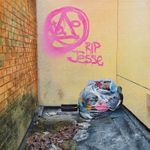 Acrylic and marker on canvas, 15” x 15” Jason Webb - RIP Jesse