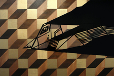 Plexiglas, metallic enamel and acrylic on reclaimed wood, 6’ x 4’ Matthew John Winters - El Dorado (Remember Your Training)