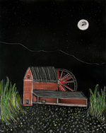 Acrylic on Scratchboard, 8” x 10” Cheryl Finfrock - Eye Of The Moon