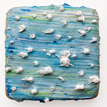 Acrylic paint on wood panel, 8” x 8” x 2” Julon Pinkston - To Build To Plant