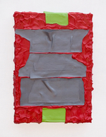 Acrylic paint on wood panel, 10” x 7” x 2” Julon Pinkston - Tres Rojo