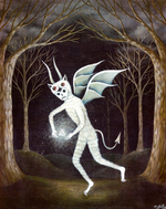 Acrylic on wood, 11” x 14” Kathleen Lolley - Beware of the Energy Vampire