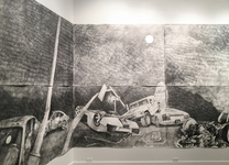 Graphite on paper, 120" x 252", 2016 Rachel Wolfson Smith - Monsters
