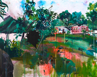 Acrylic on canvas, 22" x 30", 2015, $2400 Melissa Loop - A Place by the Sea