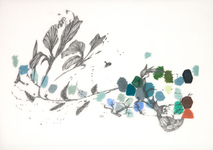 graphite and colored pencil on drafting film, 14” x 12” Leigh Anne Lester - Marker 1.8