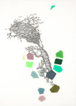 graphite and colored pencil on drafting film, 14” x 12” Leigh Anne Lester - Marker1.1