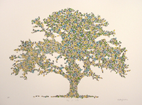 Silk screen print on archival paper, 22” x 30” Matthew John Winters - Tree of Life