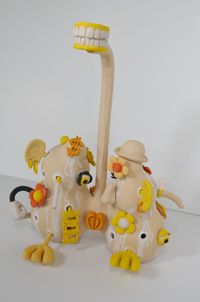 2020, Ceramic and whitewash made with limestone from West Bouldin Creek, Austin, Texas, 20 x 14 x 11 inches. Cheyenne Weaver - Perfectionism