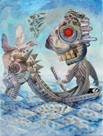 Mixed media, 16” x 20” David Ball - Adrift 2