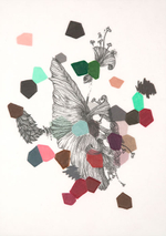 graphite and colored pencil on drafting film, 14” x 12” Leigh Anne Lester - Marker 1.5