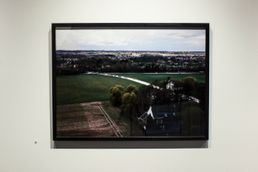 Archival pigment print, 2012. 24" x 34" Glenn Twiggs - The main body passes beneath the Lion's Mound, Waterloo Belgium