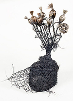 Human hair, fiberglass, screen, wire, 18” x 18” x 18” Loren Schwerd -Crown