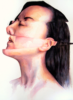 Watercolor on paper, 2013, 22" x 13" Jenny Granberry - Inaudible