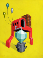 Acrylic on wood panel, 8.5” x 11” Mark Nelson - Structual Abstractions 4
