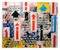 Silkscreen and college on paper, 2013, 18"x24" Jonas Criscoe - Blocks
