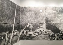Graphite on paper, 120" x 252", 2016 Rachel Wolfson Smith - Monsters