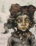 Ink & mixed medial, 8” x 10” Megan Kimber - So many things you cannot see