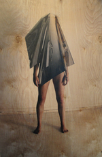 UV photo print direct on birch plywood, 23” x 34” Hernandez / Hundley - Mylar
