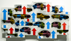 Silkscreen and college on paper, 2013, 18"x24" Jonas Criscoe - Auto