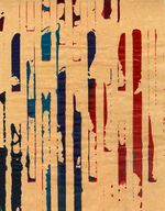 Mixed media, 12” x 15” Dana McClure - Red Meets Blue No. 12