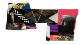 Cardboard, foam board, plexi, duct tape, acrylic, paper, marker, screws, nails,gouache, gold, 12” x 18” Raul Gonzalez - Small Bridge 6 (Location to Location)