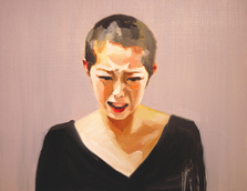 Oil, ink on panel, 2015. 16" x 20" Elizabeth McDonald - Miname's Contrition