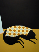 2013, Acrylic on canvas, 36 x 48 in. Adrian Landon Brooks - Playing Dead