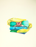 Colored pencil on paper, 2013, 17" x 13" Joe Sinness - Hanky Code