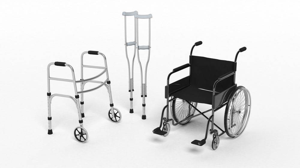 Walker, wheelchair, crutches Durable Medical Equipement