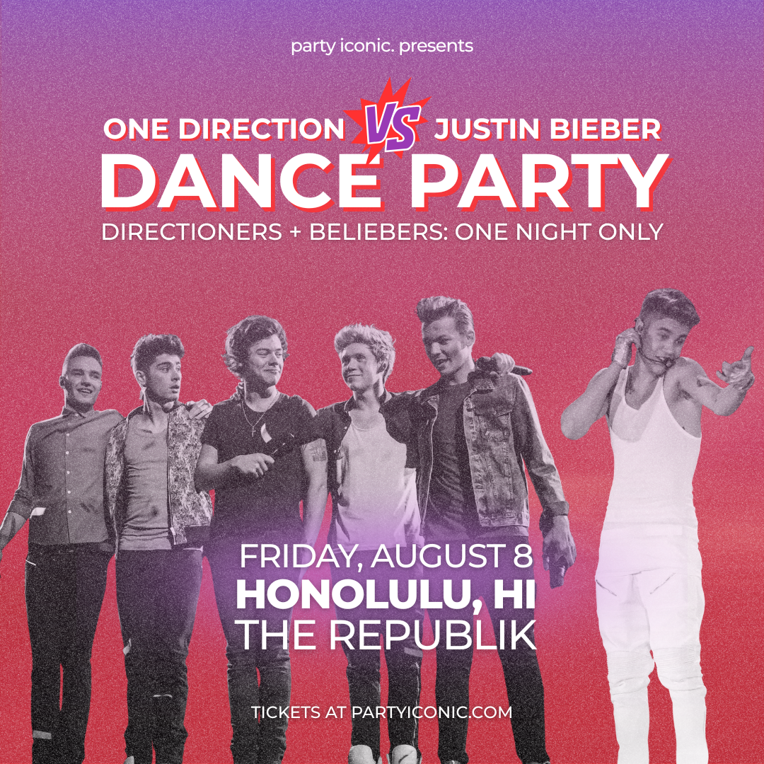 ONE DIRECTION VS JUSTIN BIEBER DANCE PARTY (1080 x 1080 px).png