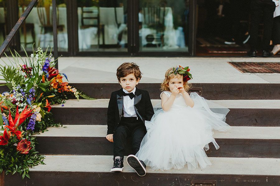 Children at a wedding reception