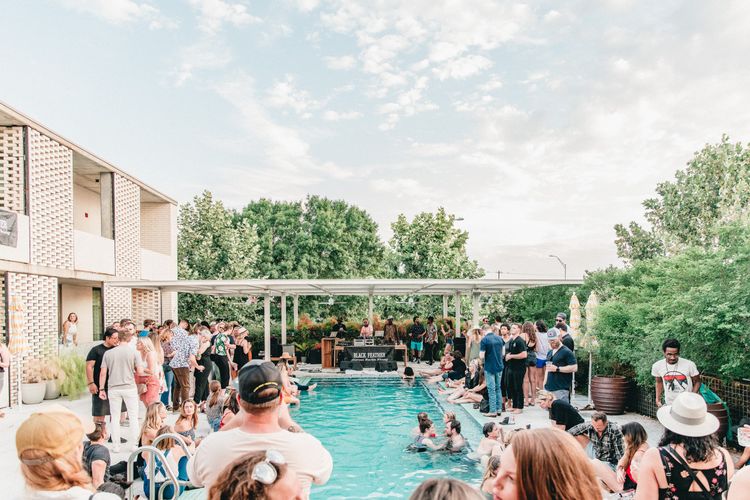 Black Feather Whiskey x Leon Bridges Pool Party South Congress Hotel Pool Party