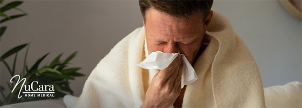 Person having cold and flu CPAP Therapy & Tips